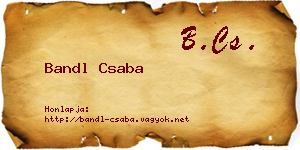 Bandl Csaba névjegykártya