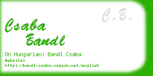 csaba bandl business card